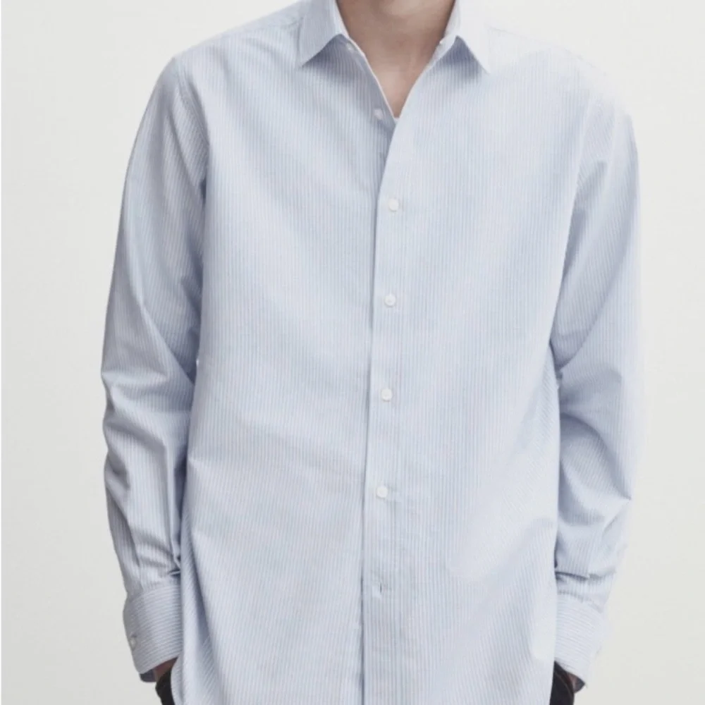 MASSIMO DUTTI Striped Oxford Shirt NWT - Picture 5 of 6
